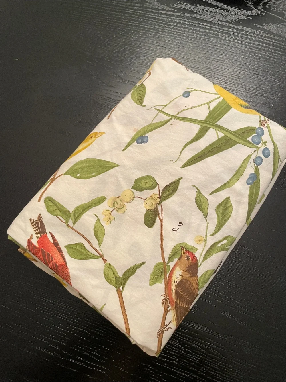 Pottery Barn Spring Sparrows Twin Duvet Cover organic cotton